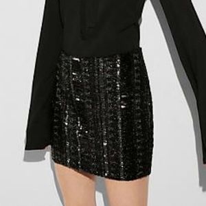 Tinsel Sequin Mini Skirt